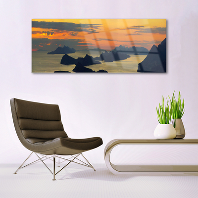 Glasbild aus Plexiglas® Meer Felsen Landschaft