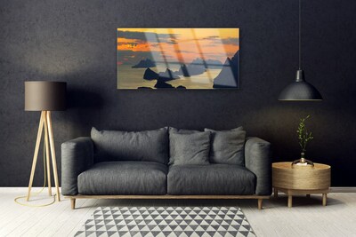 Glasbild aus Plexiglas® Meer Felsen Landschaft