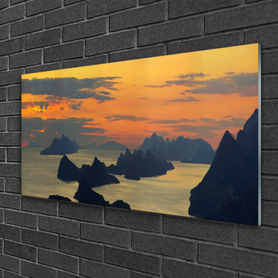 Glasbild aus Plexiglas® Meer Felsen Landschaft