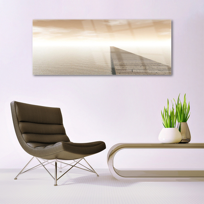 Glasbild aus Plexiglas® Meer Brücker Architektur