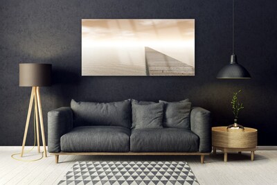 Glasbild aus Plexiglas® Meer Brücker Architektur