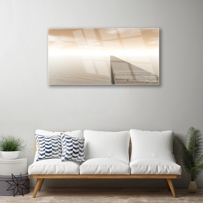 Glasbild aus Plexiglas® Meer Brücker Architektur