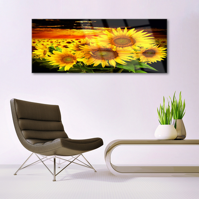 Glasbild aus Plexiglas® Sonnenblumen Pflanzen