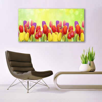 Glasbild aus Plexiglas® Tulpen Pflanzen