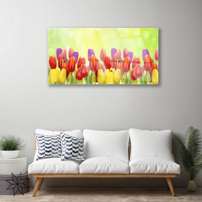 Glasbild aus Plexiglas® Tulpen Pflanzen