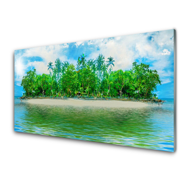 Glasbild aus Plexiglas® Meer Eiland Landschaft