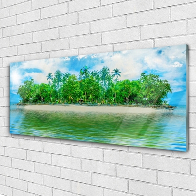 Glasbild aus Plexiglas® Meer Eiland Landschaft