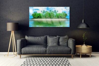 Glasbild aus Plexiglas® Meer Eiland Landschaft