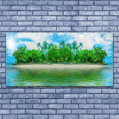 Glasbild aus Plexiglas® Meer Eiland Landschaft