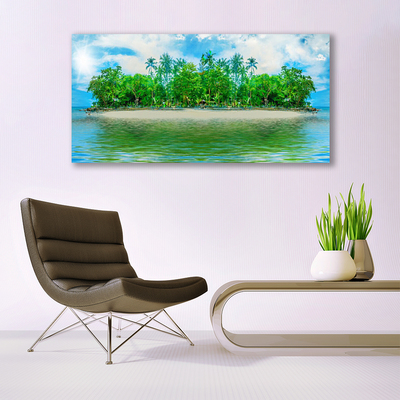 Glasbild aus Plexiglas® Meer Eiland Landschaft