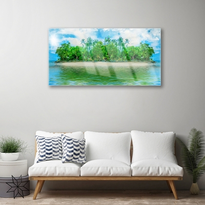 Glasbild aus Plexiglas® Meer Eiland Landschaft