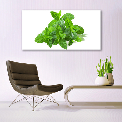 Glasbild aus Plexiglas® Minze Pflanzen