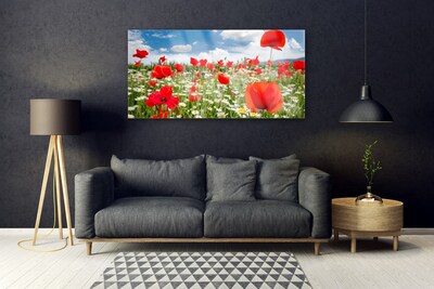 Glasbild aus Plexiglas® Wiese Blumen Natur