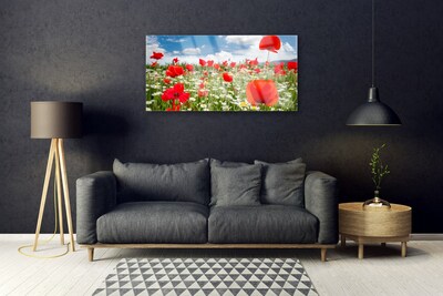 Glasbild aus Plexiglas® Wiese Blumen Natur