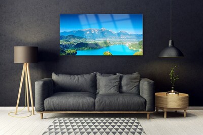 Glasbild aus Plexiglas® Gebirge See Landschaft