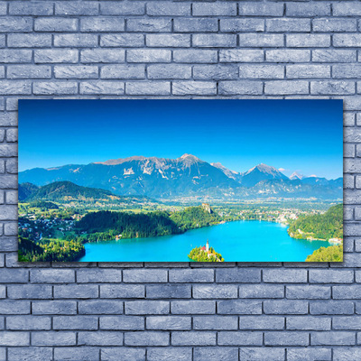 Glasbild aus Plexiglas® Gebirge See Landschaft