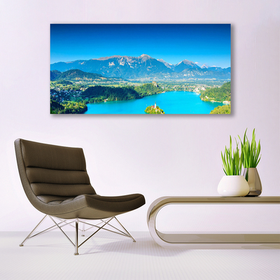 Glasbild aus Plexiglas® Gebirge See Landschaft