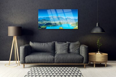 Glasbild aus Plexiglas® Gebirge See Landschaft