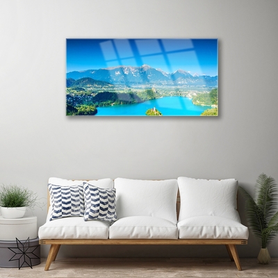 Glasbild aus Plexiglas® Gebirge See Landschaft