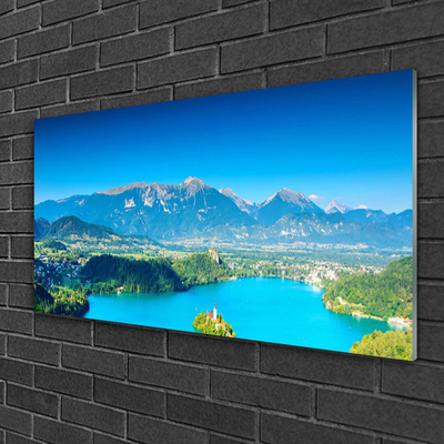 Glasbild aus Plexiglas® Gebirge See Landschaft