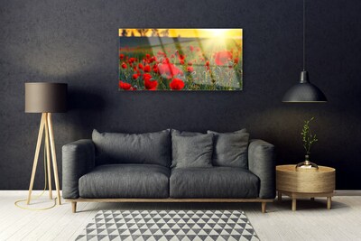 Glasbild aus Plexiglas® Wiese Blumen Natur