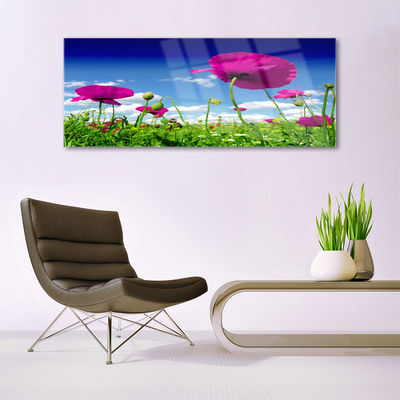 Glasbild aus Plexiglas® Wiese Blumen Natur