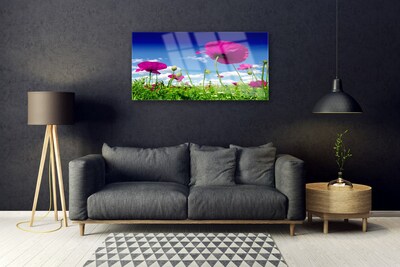 Glasbild aus Plexiglas® Wiese Blumen Natur