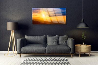 Glasbild aus Plexiglas® Gebirge Sonne Landschaft