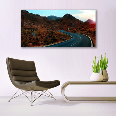 Glasbild aus Plexiglas® Gebirge Straße Landschaft