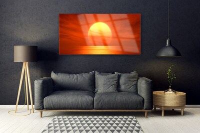 Glasbild aus Plexiglas® Sonne Landschaft