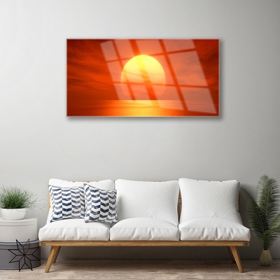 Glasbild aus Plexiglas® Sonne Landschaft