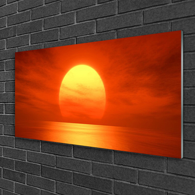 Glasbild aus Plexiglas® Sonne Landschaft