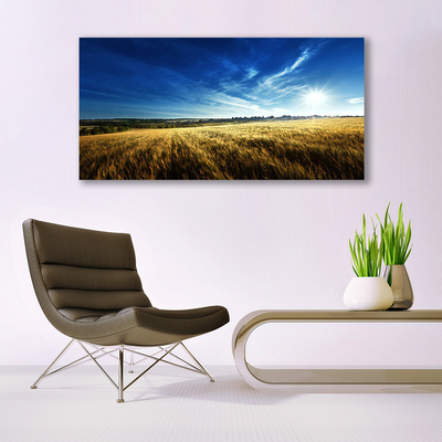 Glasbild aus Plexiglas® Acker Himmel Natur