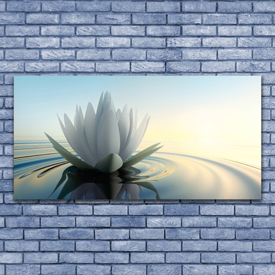 Glasbild aus Plexiglas® Blume Wasser Kunst