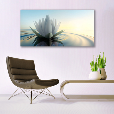 Glasbild aus Plexiglas® Blume Wasser Kunst