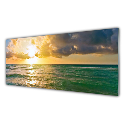 Glasbild aus Plexiglas® Sonne Meer Landschaft