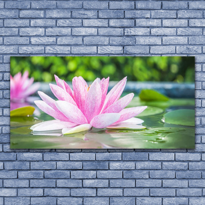 Glasbild aus Plexiglas® Blume Wasser Kunst