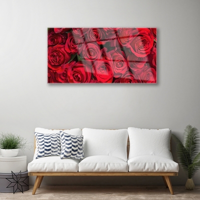 Glasbild aus Plexiglas® Rosen Pflanzen