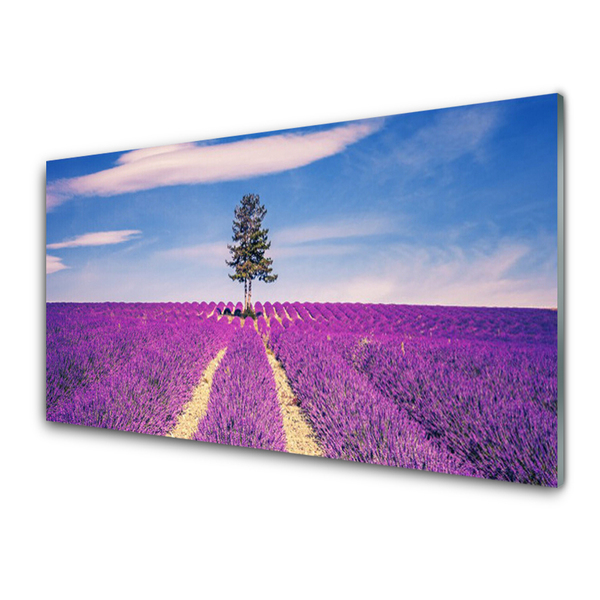 Glasbild aus Plexiglas® Wiese Baum Landschaft