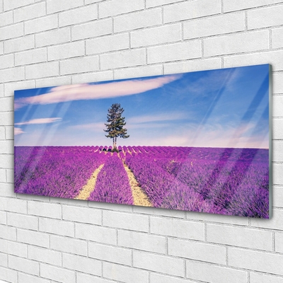 Glasbild aus Plexiglas® Wiese Baum Landschaft