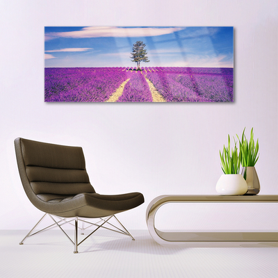 Glasbild aus Plexiglas® Wiese Baum Landschaft