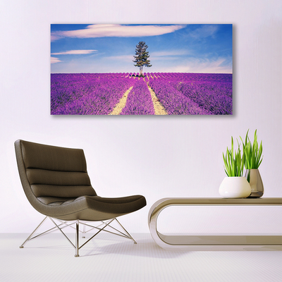 Glasbild aus Plexiglas® Wiese Baum Landschaft