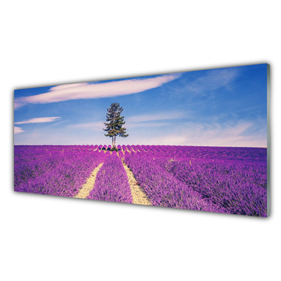 Glasbild aus Plexiglas® Wiese Baum Landschaft