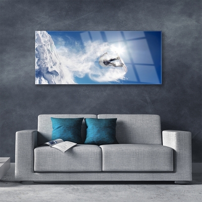 Glasbild aus Plexiglas® Wintersport Schnee Kunst