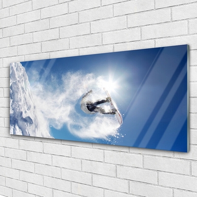 Glasbild aus Plexiglas® Wintersport Schnee Kunst