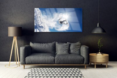 Glasbild aus Plexiglas® Wintersport Schnee Kunst