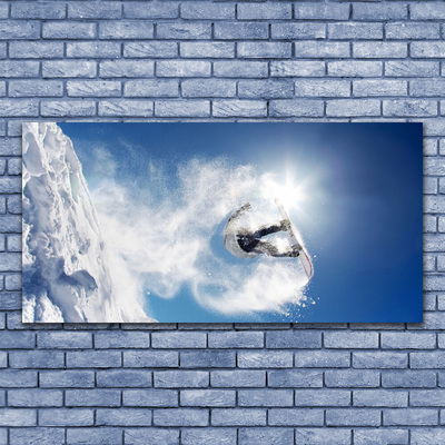 Glasbild aus Plexiglas® Wintersport Schnee Kunst