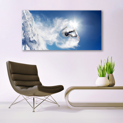 Glasbild aus Plexiglas® Wintersport Schnee Kunst