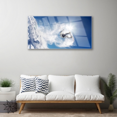 Glasbild aus Plexiglas® Wintersport Schnee Kunst