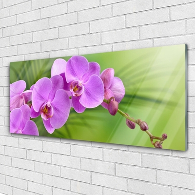 Glasbild aus Plexiglas® Blumen Gebäude